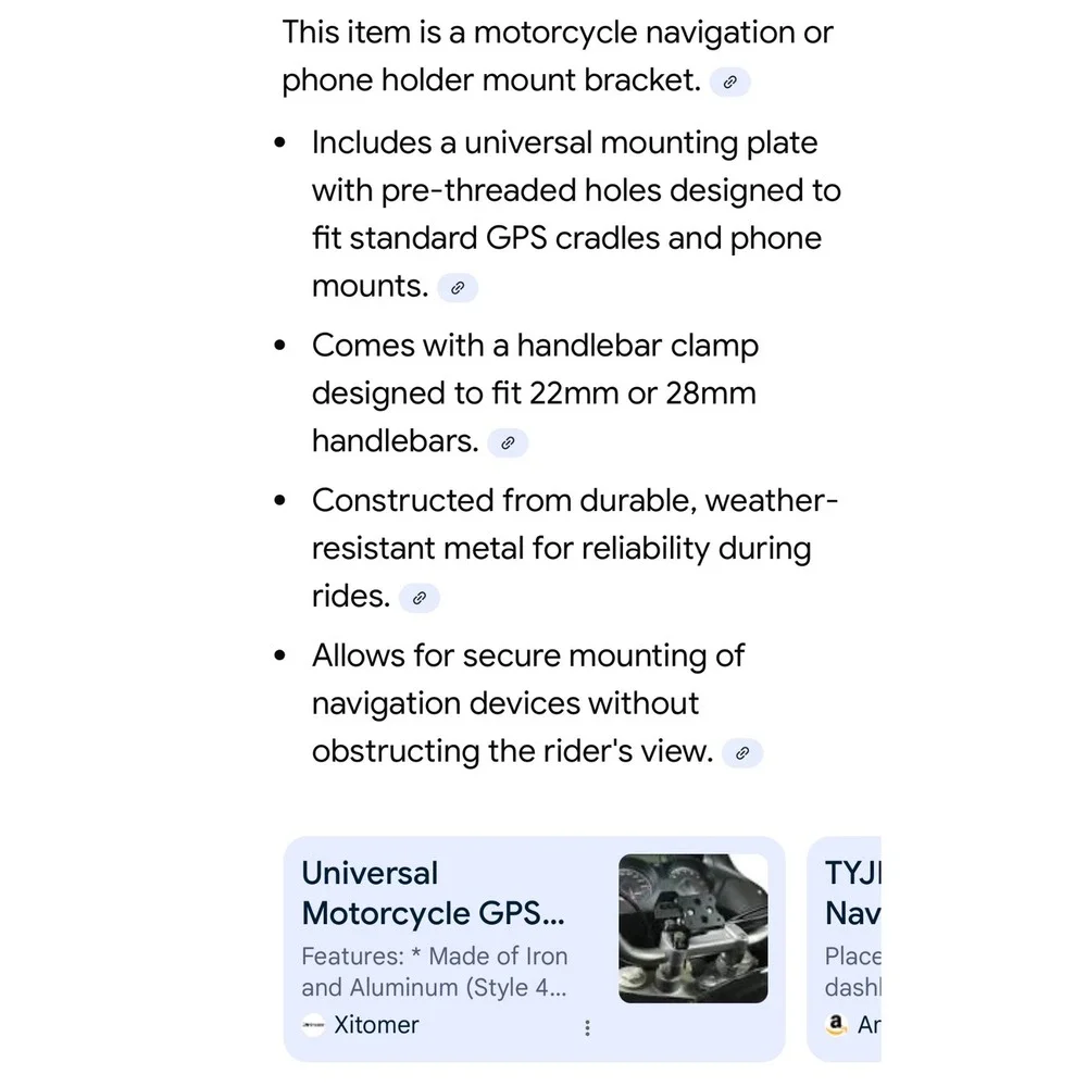 Motorcycle GPS Navigation‎ Phone Mount Bracket 16mm Universal